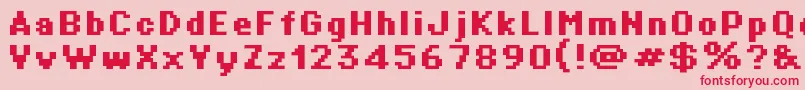 St01b Font – Red Fonts on Pink Background