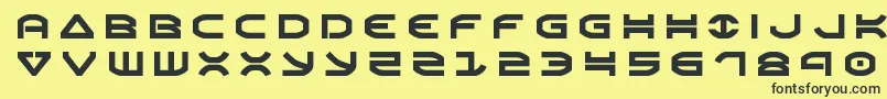 Шрифт Oberontitle – чёрные шрифты на жёлтом фоне