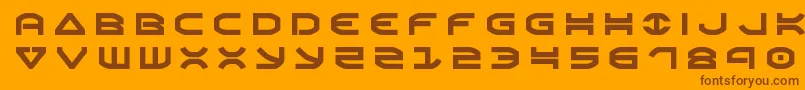 Oberontitle Font – Brown Fonts on Orange Background