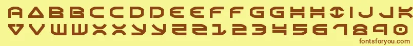 Oberontitle Font – Brown Fonts on Yellow Background