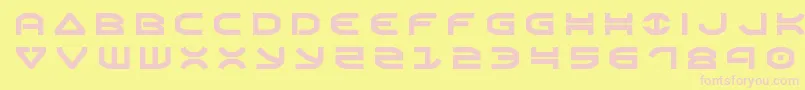 Oberontitle Font – Pink Fonts on Yellow Background