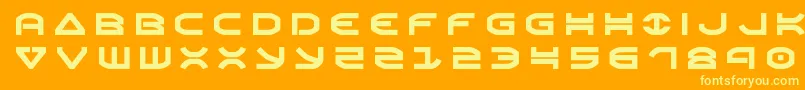 Oberontitle Font – Yellow Fonts on Orange Background