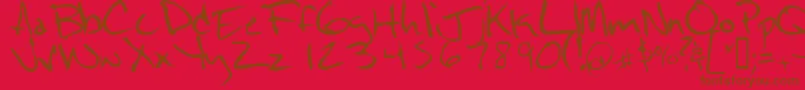 More about Notescrawl Font Notescrawl Font – Brown Fonts on Red Background