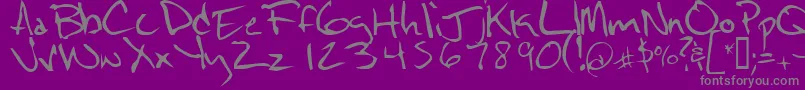Police Notescrawl – polices grises sur fond violet