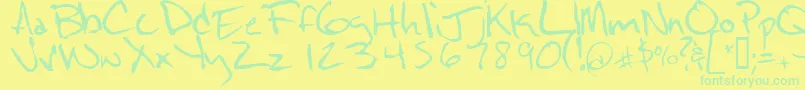 More about Notescrawl Font Notescrawl Font – Green Fonts on Yellow Background