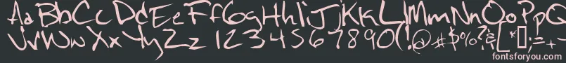 Шрифт Notescrawl – розовые шрифты на чёрном фоне