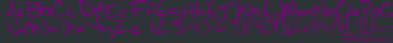 Notescrawl Font – Purple Fonts on Black Background