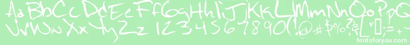 More about Notescrawl Font Notescrawl Font – White Fonts on Green Background