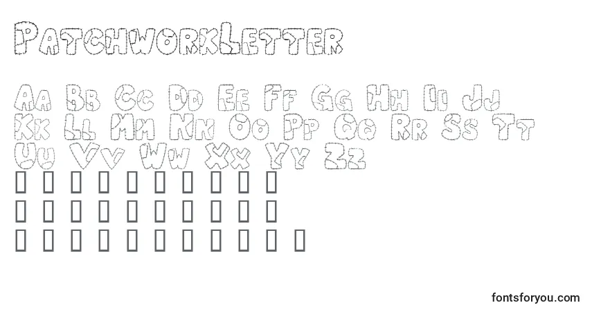 Schriftart PatchworkLetter – Alphabet, Zahlen, spezielle Symbole