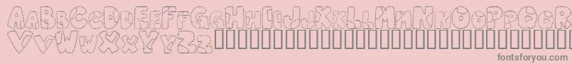 PatchworkLetter Font – Gray Fonts on Pink Background