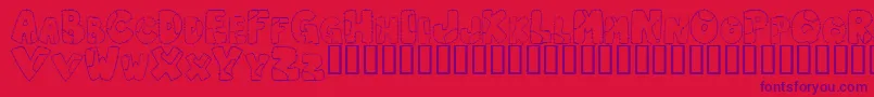 PatchworkLetter Font – Purple Fonts on Red Background