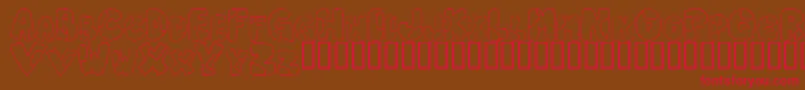 PatchworkLetter Font – Red Fonts on Brown Background