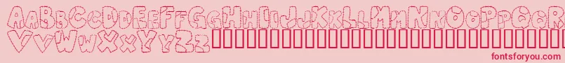 PatchworkLetter Font – Red Fonts on Pink Background