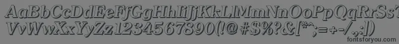 フォントClearfaceshadowBolditalic – 黒い文字の灰色の背景