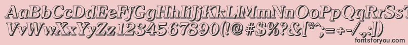 ClearfaceshadowBolditalic Font – Black Fonts on Pink Background