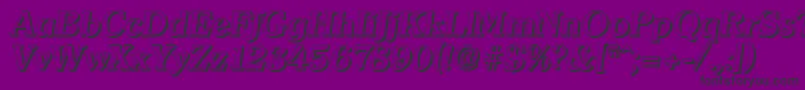 Шрифт ClearfaceshadowBolditalic – чёрные шрифты на фиолетовом фоне