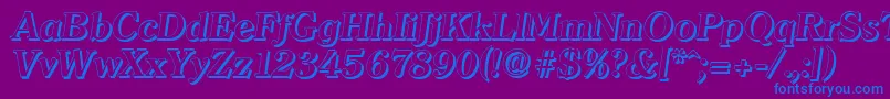 More about ClearfaceshadowBolditalic Font ClearfaceshadowBolditalic Font – Blue Fonts on Purple Background