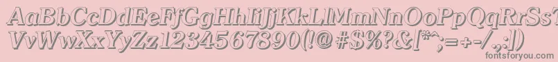 ClearfaceshadowBolditalic Font – Gray Fonts on Pink Background