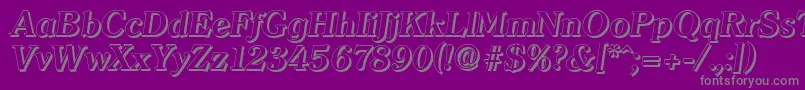 ClearfaceshadowBolditalic Font – Gray Fonts on Purple Background