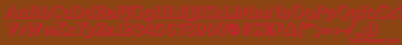 ClearfaceshadowBolditalic Font – Red Fonts on Brown Background