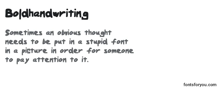Boldhandwriting Font