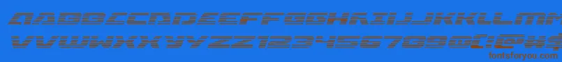 Iapetusgradital Font – Brown Fonts on Blue Background