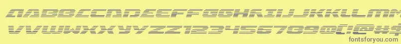 フォントIapetusgradital – 黄色の背景に灰色の文字