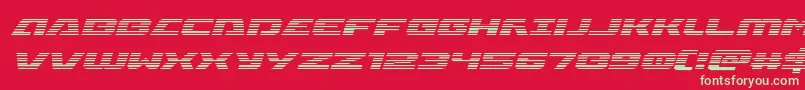 フォントIapetusgradital – 赤い背景に緑の文字