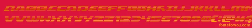 Iapetusgradital Font – Orange Fonts on Red Background