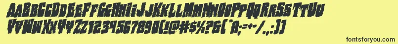 Bogbeastrotal Font – Black Fonts on Yellow Background