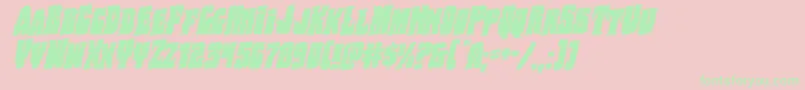 Bogbeastrotal Font – Green Fonts on Pink Background