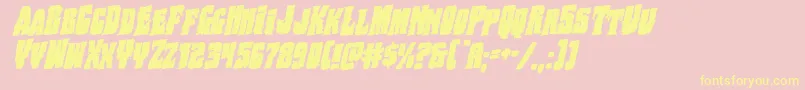 Bogbeastrotal Font – Yellow Fonts on Pink Background