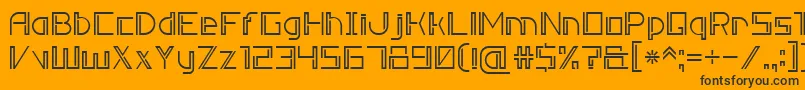 DoubleLine7 Font – Black Fonts on Orange Background