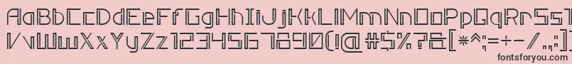 フォントDoubleLine7 – ピンクの背景に黒い文字