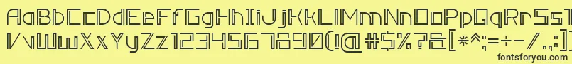 DoubleLine7 Font – Black Fonts on Yellow Background