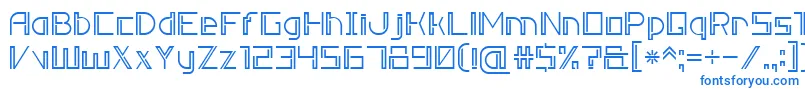 フォントDoubleLine7 – 白い背景に青い文字