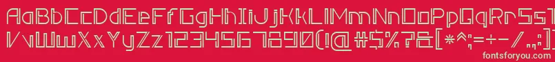 DoubleLine7 Font – Green Fonts on Red Background