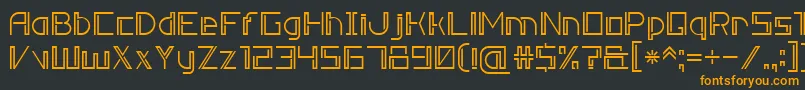 フォントDoubleLine7 – 黒い背景にオレンジの文字