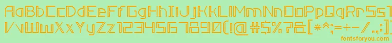 DoubleLine7 Font – Orange Fonts on Green Background