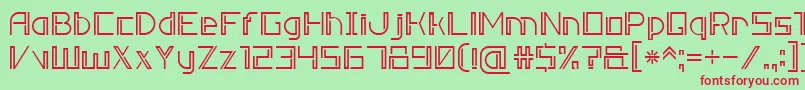 DoubleLine7 Font – Red Fonts on Green Background