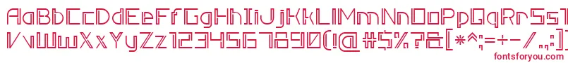 フォントDoubleLine7 – 白い背景に赤い文字