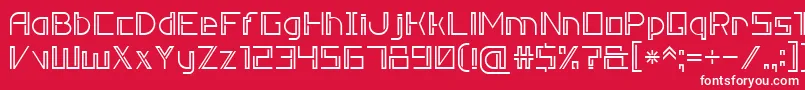 Шрифт DoubleLine7 – белые шрифты на красном фоне
