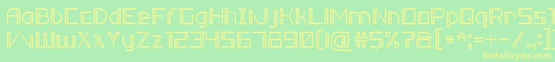 DoubleLine7 Font – Yellow Fonts on Green Background