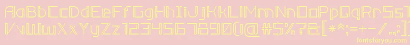 DoubleLine7 Font – Yellow Fonts on Pink Background