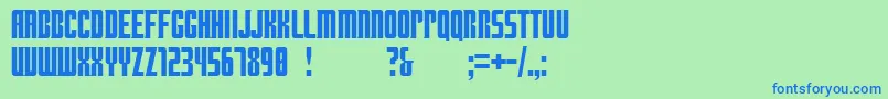 Doctorwhat Font – Blue Fonts on Green Background