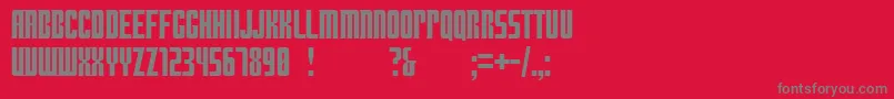 Doctorwhat Font – Gray Fonts on Red Background