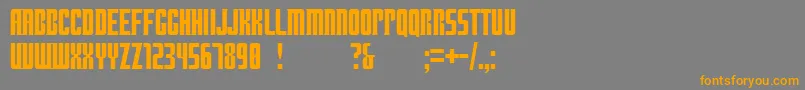Doctorwhat Font – Orange Fonts on Gray Background