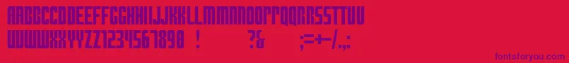 Doctorwhat Font – Purple Fonts on Red Background