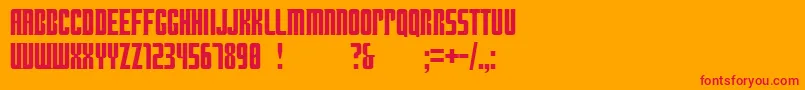 Doctorwhat Font – Red Fonts on Orange Background