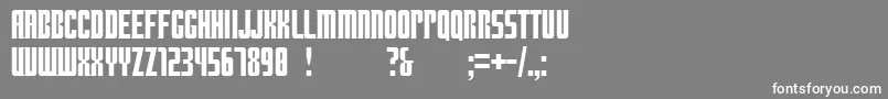 フォントDoctorwhat – 灰色の背景に白い文字
